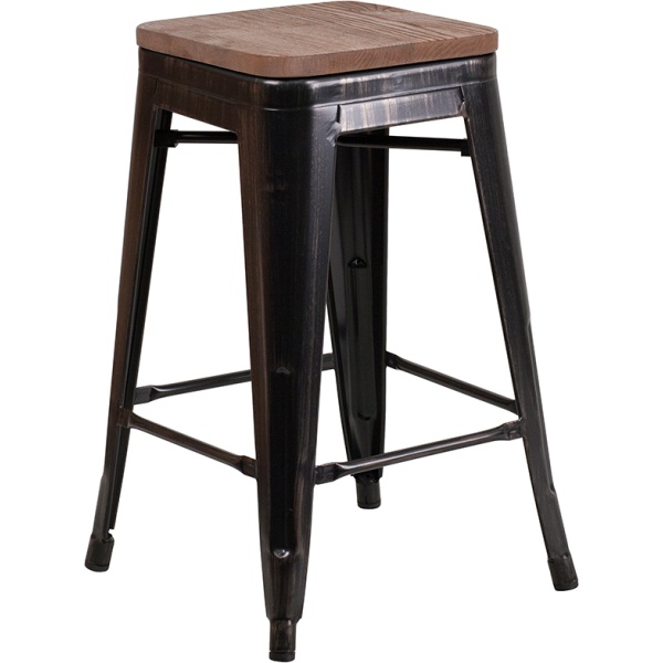 24-High-Backless-Black-Antique-Gold-Metal-Counter-Height-Stool-with-Square-Wood-Seat-by-Flash-Furniture