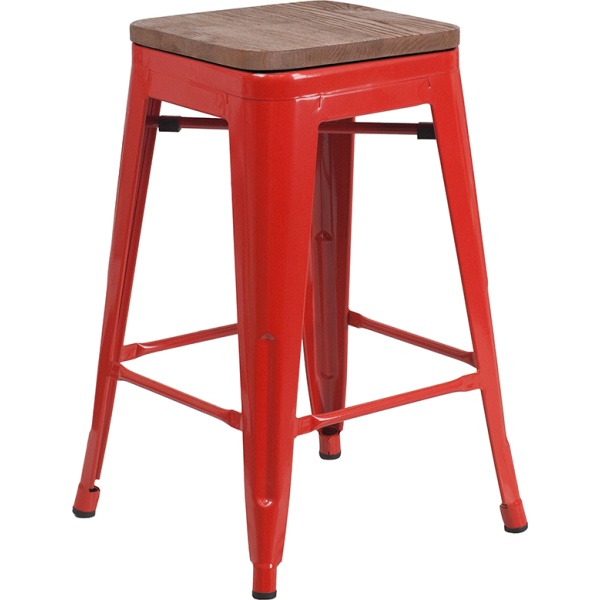 24-High-Backless-Red-Metal-Counter-Height-Stool-with-Square-Wood-Seat-by-Flash-Furniture