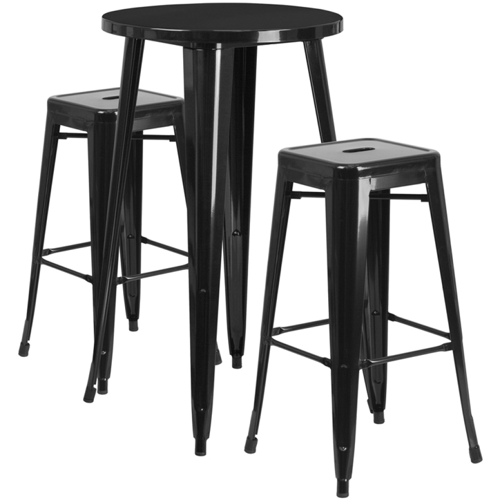 24-round-black-metal-indoor-outdoor-bar-table-set-with-2-square-seat