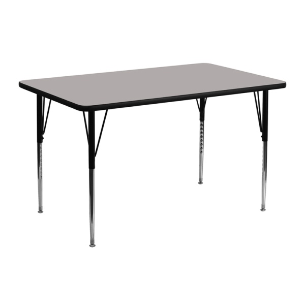 24W-x-48L-Rectangular-Grey-HP-Laminate-Activity-Table-Standard-Height-Adjustable-Legs-by-Flash-Furniture