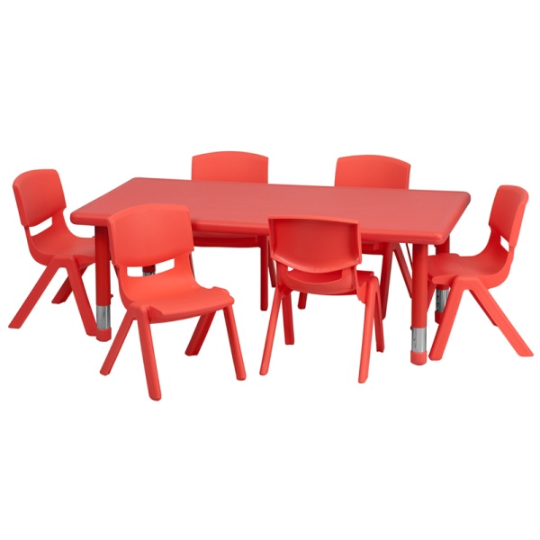 24W-x-48L-Rectangular-Red-Plastic-Height-Adjustable-Activity-Table-Set-with-6-Chairs-by-Flash-Furniture