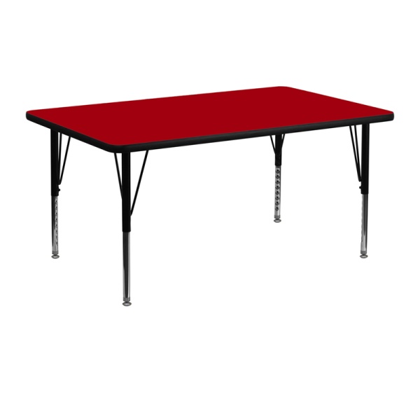 24W-x-48L-Rectangular-Red-Thermal-Laminate-Activity-Table-Height-Adjustable-Short-Legs-by-Flash-Furniture