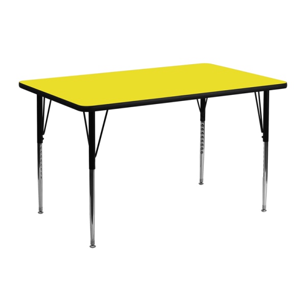 24W-x-48L-Rectangular-Yellow-HP-Laminate-Activity-Table-Standard-Height-Adjustable-Legs-by-Flash-Furniture