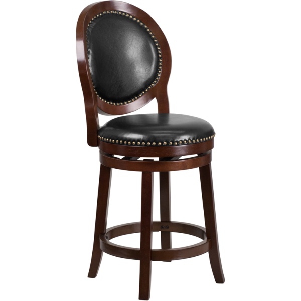 26-High-Cappuccino-Counter-Height-Wood-Stool-with-Black-Leather-Swivel-Seat-by-Flash-Furniture