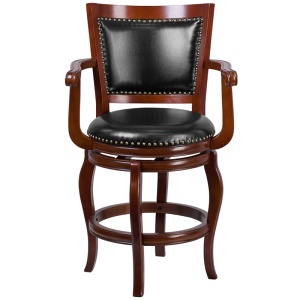 26-High-Cherry-Wood-Counter-Height-Stool-with-Black-Leather-Swivel-Seat-by-Flash-Furniture-3