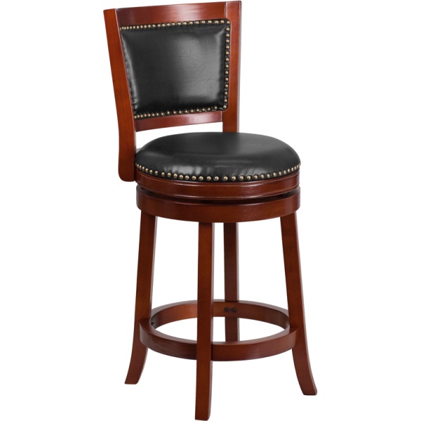 26-High-Dark-Cherry-Wood-Counter-Height-Stool-with-Walnut-Leather-Swivel-Seat-by-Flash-Furniture