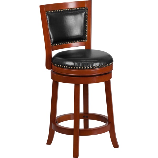 26-High-Light-Cherry-Wood-Counter-Height-Stool-with-Black-Leather-Swivel-Seat-by-Flash-Furniture