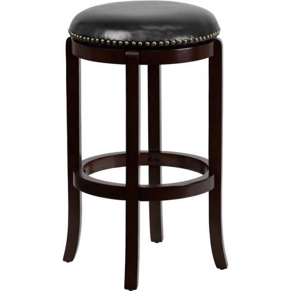 29-High-Backless-Cappuccino-Wood-Barstool-with-Black-Leather-Swivel-Seat-by-Flash-Furniture