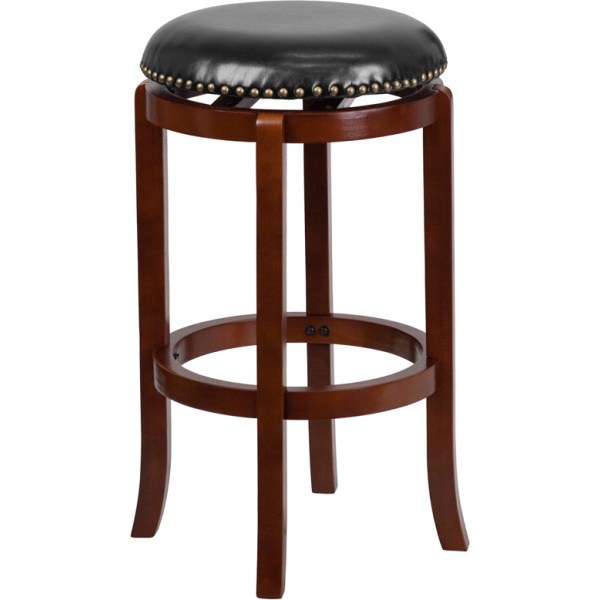 29-High-Backless-Light-Cherry-Wood-Barstool-with-Black-Leather-Swivel-Seat-by-Flash-Furniture