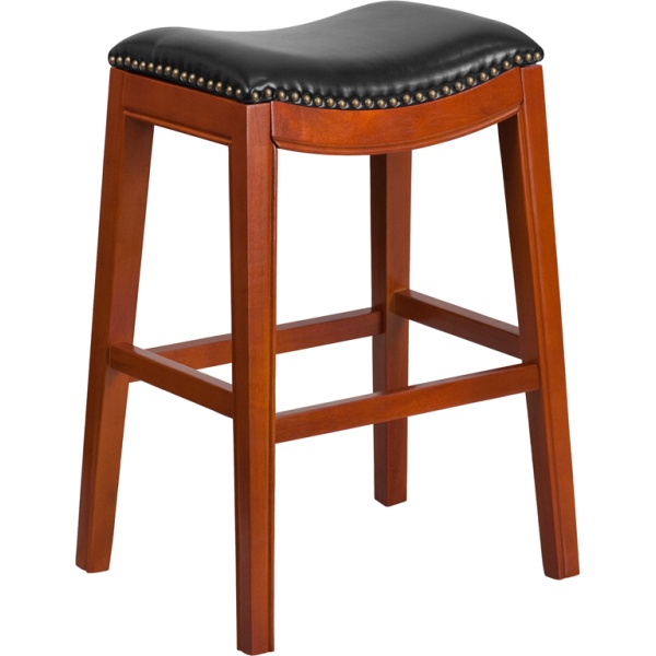 30-High-Backless-Light-Cherry-Wood-Barstool-with-Black-Leather-Seat-by-Flash-Furniture