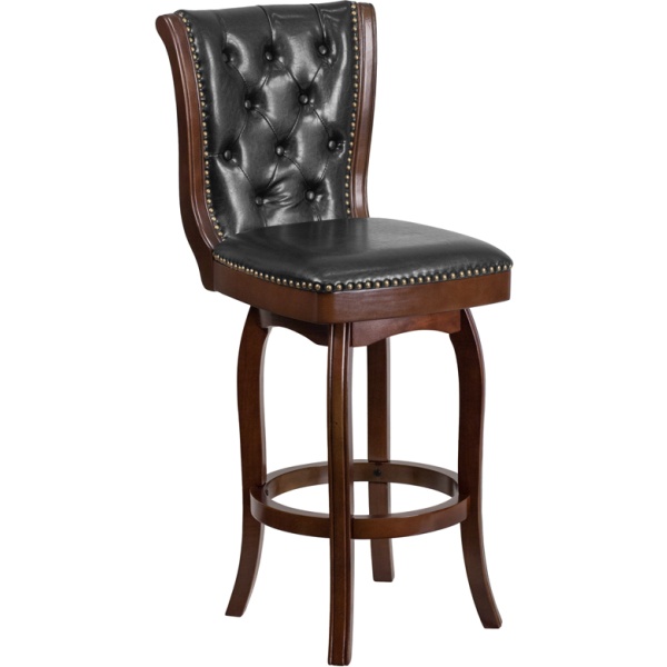 30-High-Cappuccino-Wood-Barstool-with-Black-Leather-Swivel-Seat-by-Flash-Furniture