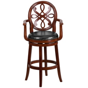 30-High-Cherry-Wood-Barstool-with-Arms-and-Black-Leather-Swivel-Seat-by-Flash-Furniture-3