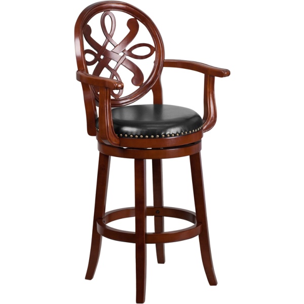 30-High-Cherry-Wood-Barstool-with-Arms-and-Black-Leather-Swivel-Seat-by-Flash-Furniture