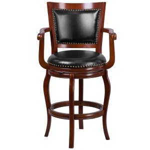 30-High-Cherry-Wood-Barstool-with-Black-Leather-Swivel-Seat-by-Flash-Furniture-3