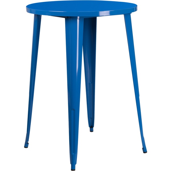 30-Round-Blue-Metal-Indoor-Outdoor-Bar-Height-Table-by-Flash-Furniture