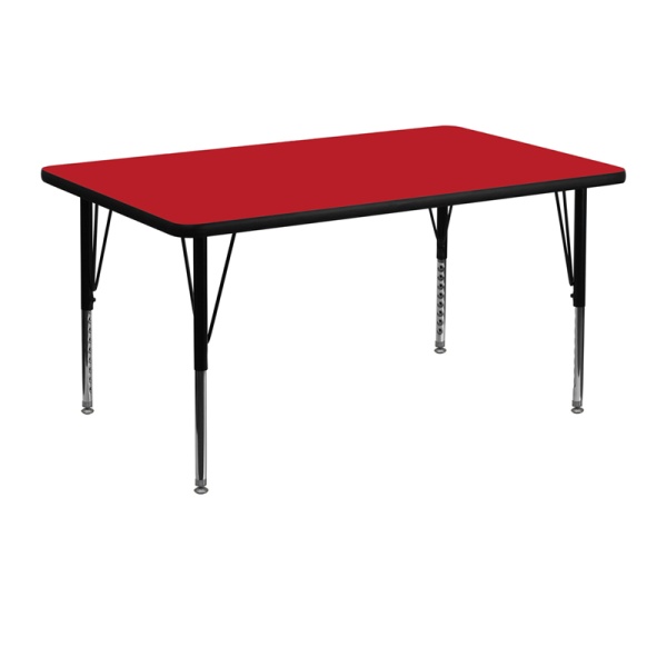 30W-x-48L-Rectangular-Red-HP-Laminate-Activity-Table-Height-Adjustable-Short-Legs-by-Flash-Furniture