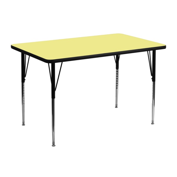 30W-x-48L-Rectangular-Yellow-Thermal-Laminate-Activity-Table-Standard-Height-Adjustable-Legs-by-Flash-Furniture