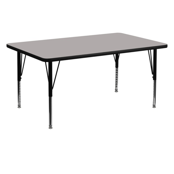 30W-x-60L-Rectangular-Grey-HP-Laminate-Activity-Table-Height-Adjustable-Short-Legs-by-Flash-Furniture