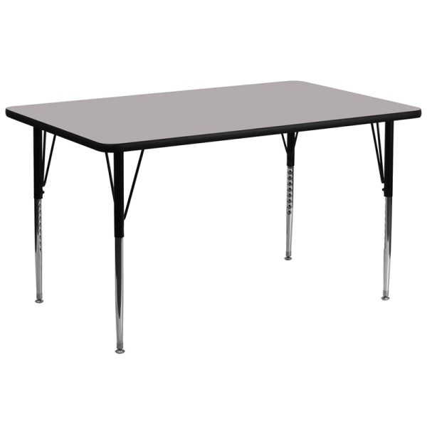 30W-x-72L-Rectangular-Grey-Thermal-Laminate-Activity-Table-Standard-Height-Adjustable-Legs-by-Flash-Furniture