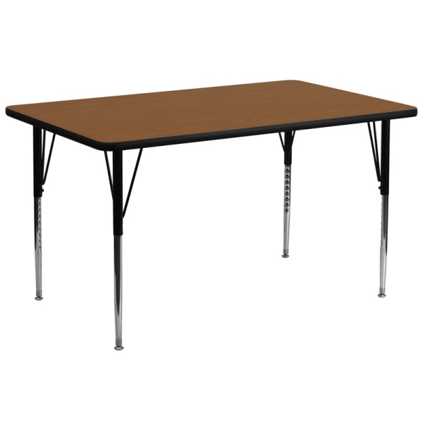 30W-x-72L-Rectangular-Oak-HP-Laminate-Activity-Table-Standard-Height-Adjustable-Legs-by-Flash-Furniture