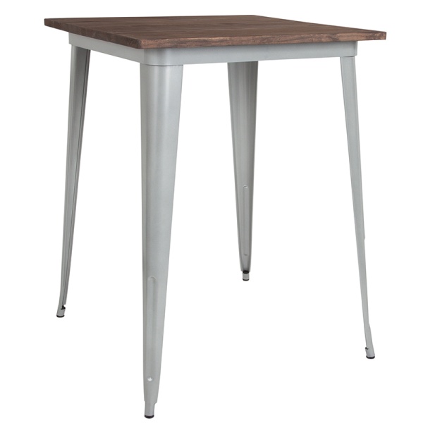 31.5-Square-Silver-Metal-Indoor-Bar-Height-Table-with-Walnut-Rustic-Wood-Top-by-Flash-Furniture