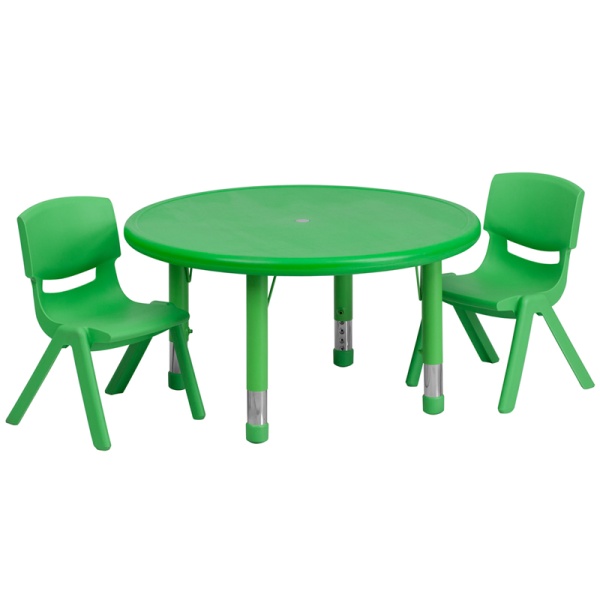 33-Round-Green-Plastic-Height-Adjustable-Activity-Table-Set-with-2-Chairs-by-Flash-Furniture