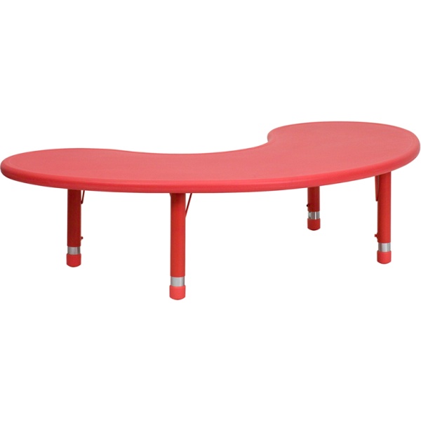 35W-x-65L-Half-Moon-Red-Plastic-Height-Adjustable-Activity-Table-by-Flash-Furniture