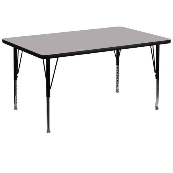 36W-x-72L-Rectangular-Grey-Thermal-Laminate-Activity-Table-Height-Adjustable-Short-Legs-by-Flash-Furniture