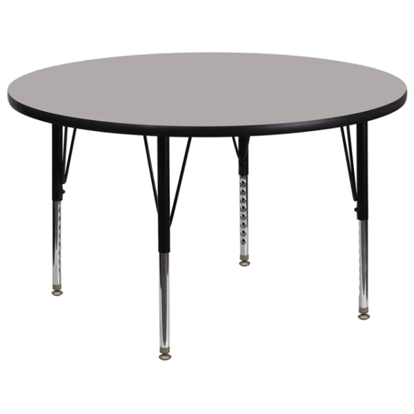 42-Round-Grey-HP-Laminate-Activity-Table-Height-Adjustable-Short-Legs-by-Flash-Furniture