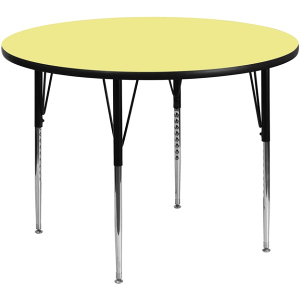 42-Round-Yellow-Thermal-Laminate-Activity-Table-Standard-Height-Adjustable-Legs-by-Flash-Furniture