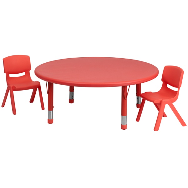 45-Round-Red-Plastic-Height-Adjustable-Activity-Table-Set-with-2-Chairs-by-Flash-Furniture