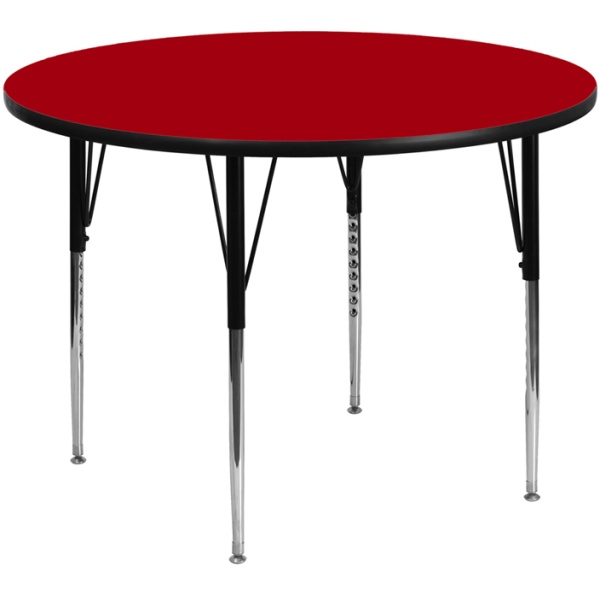 48-Round-Red-Thermal-Laminate-Activity-Table-Standard-Height-Adjustable-Legs-by-Flash-Furniture