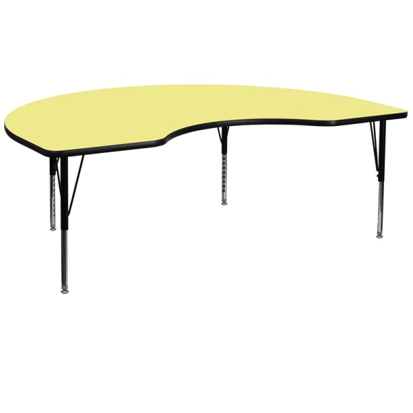 48W-x-72L-Kidney-Yellow-Thermal-Laminate-Activity-Table-Height-Adjustable-Short-Legs-by-Flash-Furniture