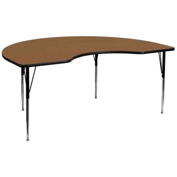 48W-x-96L-Kidney-Oak-Thermal-Laminate-Activity-Table-Standard-Height-Adjustable-Legs-by-Flash-Furniture