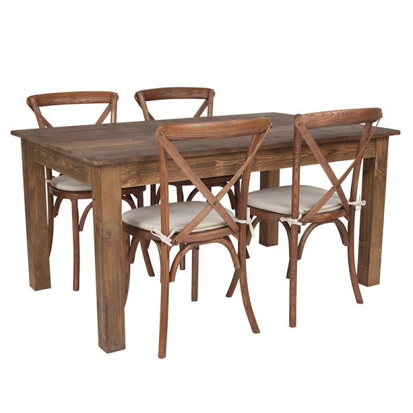 60-x-38-Antique-Rustic-Farm-Table-Set-with-4-Cross-Back-Chairs-and-Cushions-by-Flash-Furniture