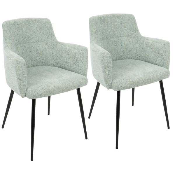 Andrew-Contemporary-DiningAccent-Chair-in-Black-with-Seafoam-Green-Fabric-by-LumiSource-Set-of-2