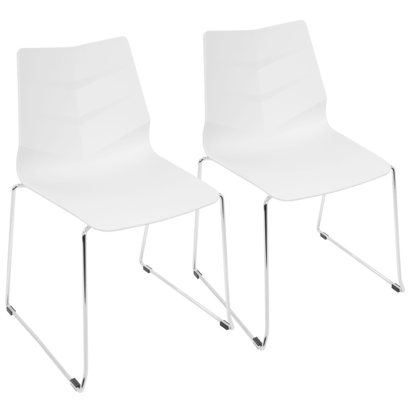 Arrow-Contemporary-Dining-Chair-in-White-by-LumiSource-Set-of-2