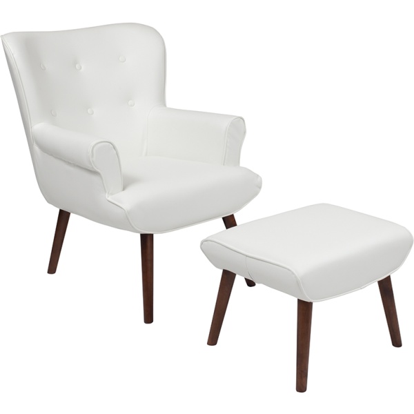 Bayton-Upholstered-Wingback-Chair-with-Ottoman-in-White-Leather-by-Flash-Furniture