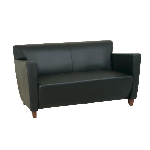 Black-Bonded-Leather-Love-Seat-by-OSP-Furniture-Office-Star