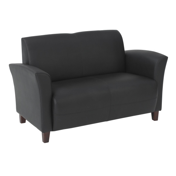 Black-Bonded-Leather-Love-Seat-by-OSP-Furniture-Office-Star