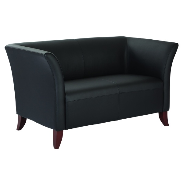 Black-Faux-Leather-Love-Seat-by-OSP-Furniture-Office-Star