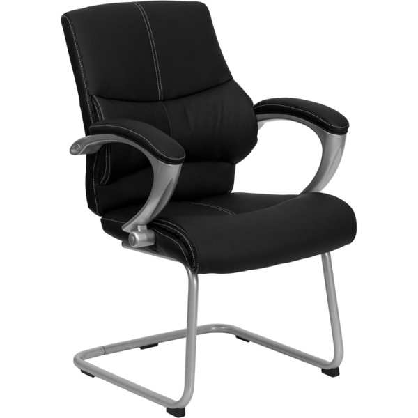 Black-Leather-Executive-Side-Reception-Chair-with-Silver-Sled-Base-by-Flash-Furniture