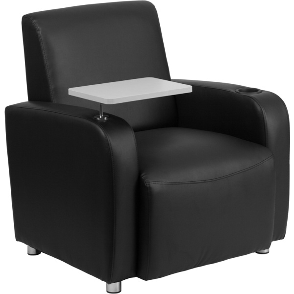 Black-Leather-Guest-Chair-with-Tablet-Arm-Chrome-Legs-and-Cup-Holder-by-Flash-Furniture