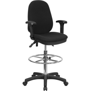 Black-Multifunction-Ergonomic-Drafting-Chair-with-Adjustable-Foot-Ring-and-Adjustable-Arms-by-Flash-Furniture-1