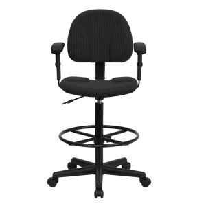 Black-Patterned-Fabric-Drafting-Chair-with-Adjustable-Arms-Cylinders-22.5-27H-or-26-30.5H-by-Flash-Furniture-3