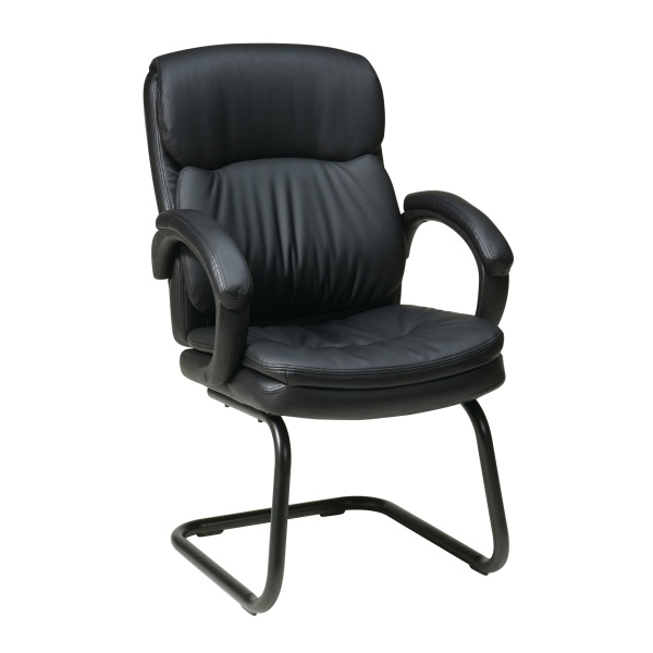 Bonded-Leather-Visitors-Chair-with-Padded-Arms-and-Sled-Base-by-Work-Smart-Office-Star