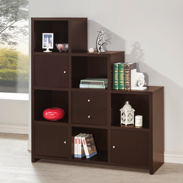 Bookshelf-with-Cappuccino-Finish-by-Coaster-Fine-Furniture