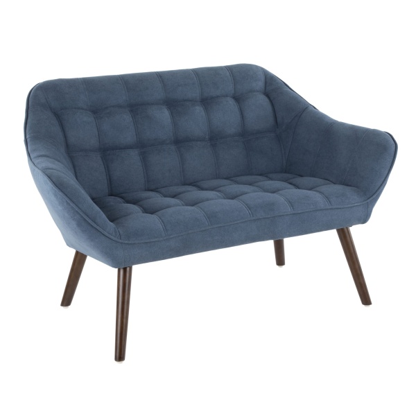 Boulder-Mid-Century-Modern-Love-Seat-in-Blue-Fabric-by-Lumisource