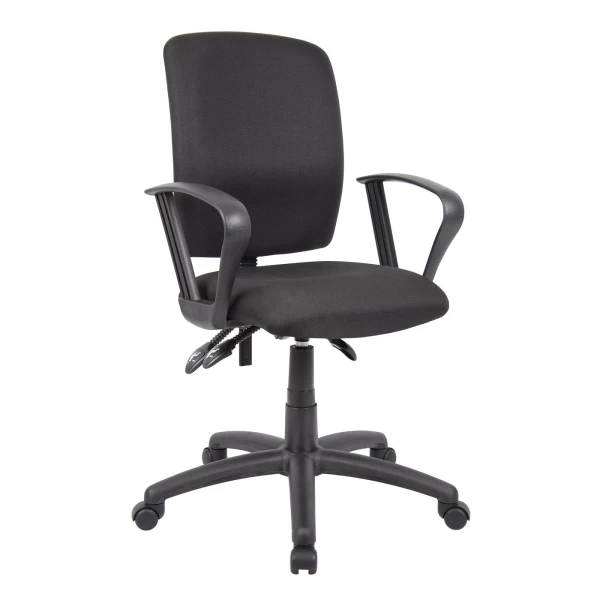 Budget-Task-Chair-with-Loop-Arms-with-Black-Crepe-Fabric-Upholstery-by-Boss-Office-Products