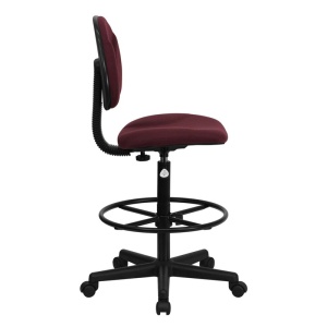 Burgundy-Fabric-Drafting-Chair-Cylinders-22.5-27H-or-26-30.5H-by-Flash-Furniture-2